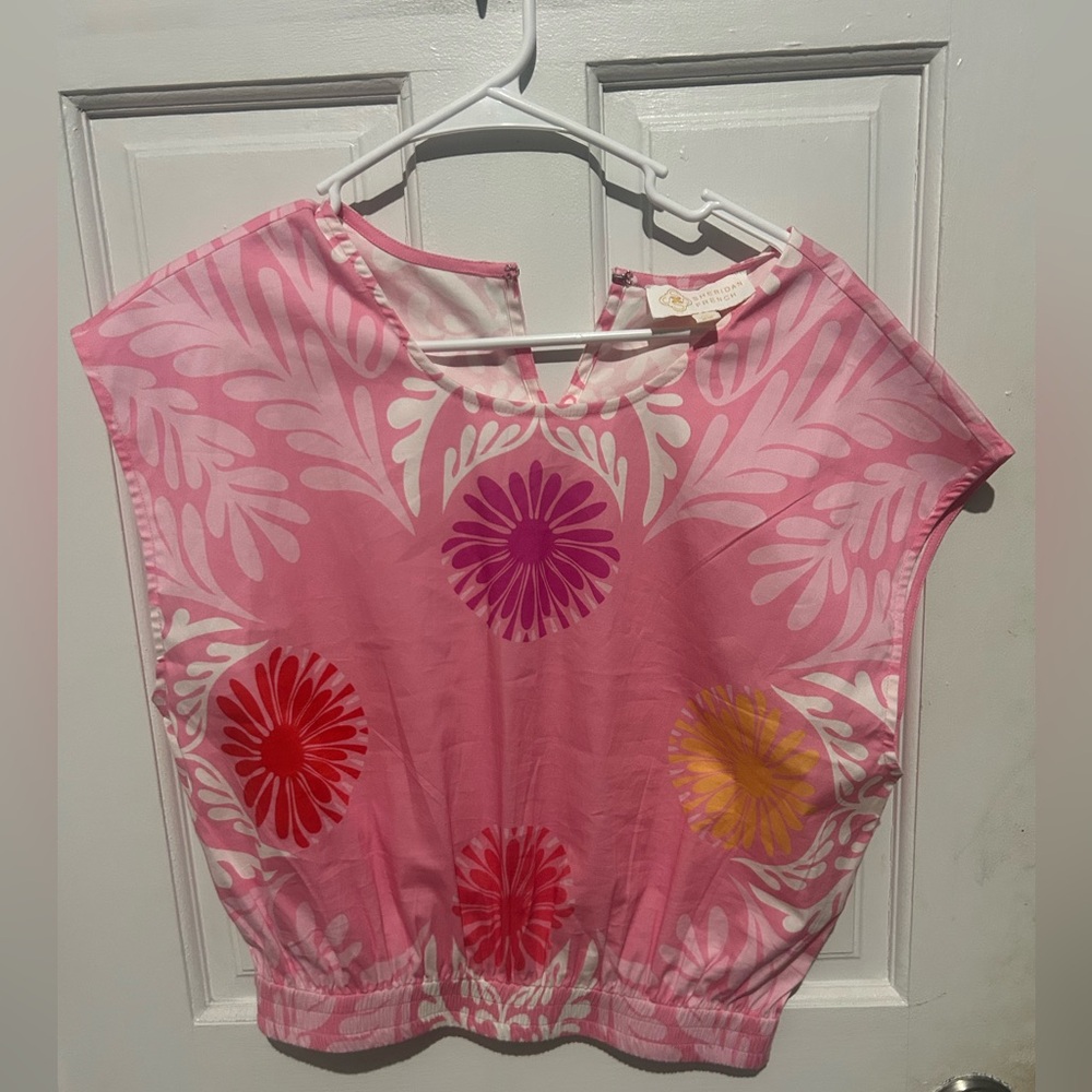 Sheridan French Vibrant Pink Floral Blouse